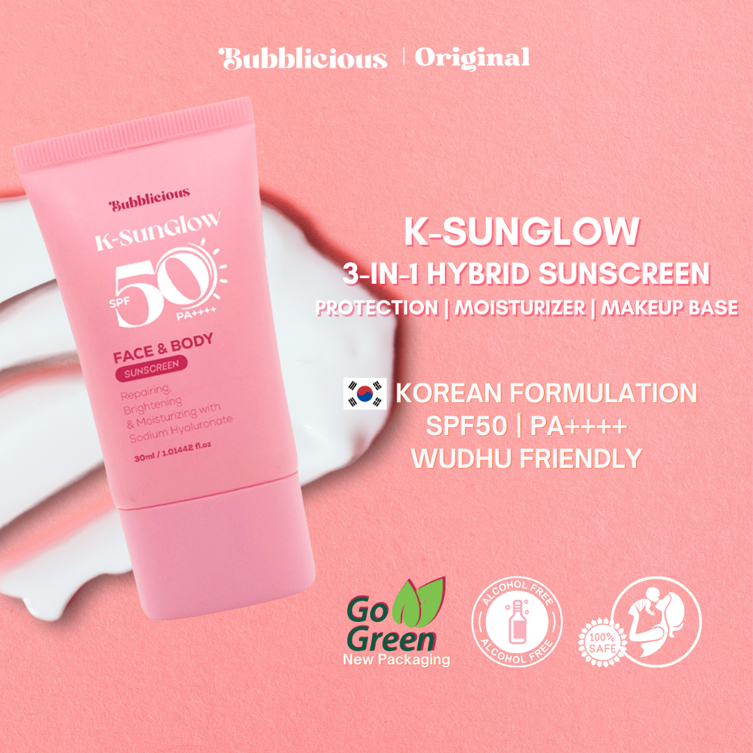 3in1 K-Sunglow Hybrid Suncreen (NEW) - Protection, Moisturiser, Makeup Base