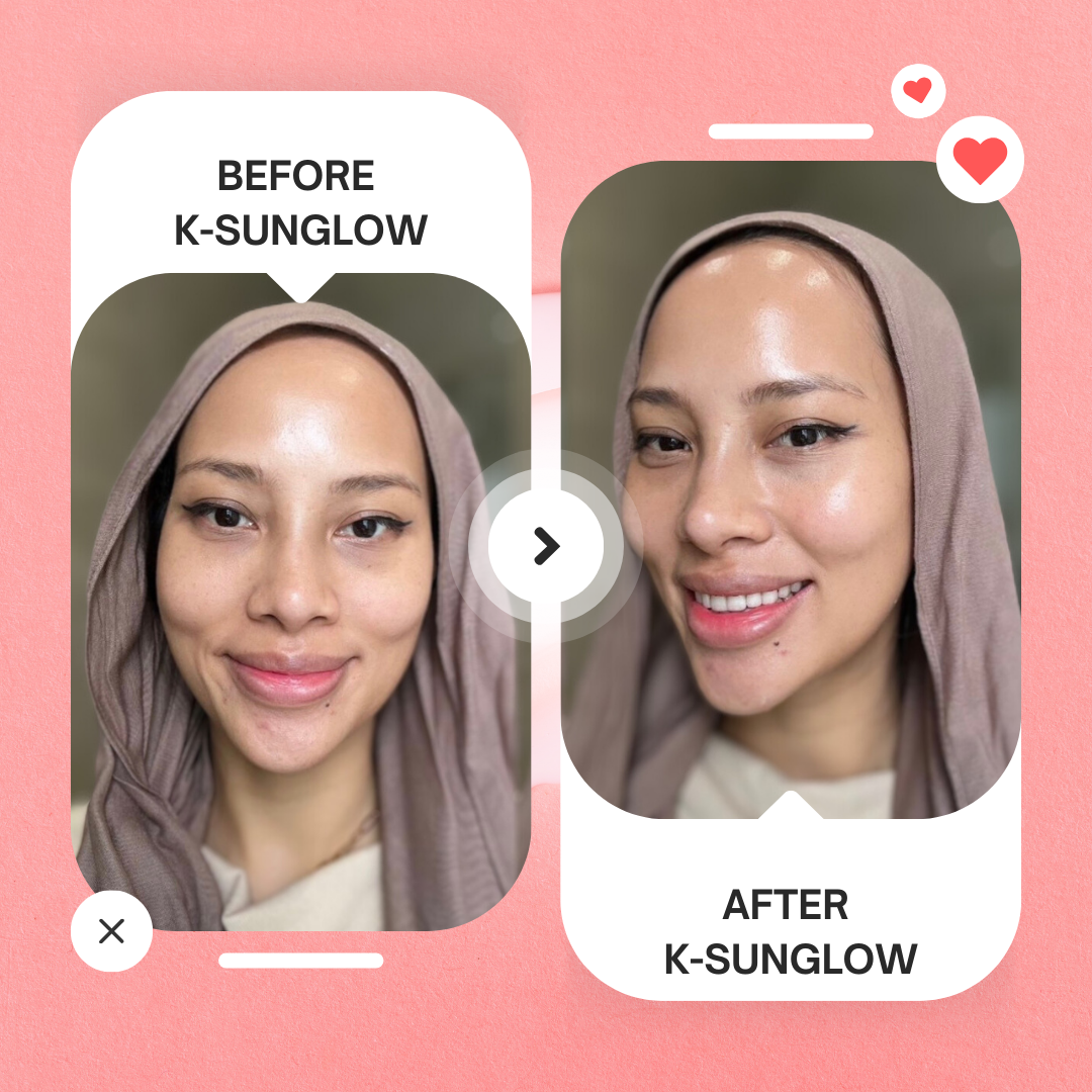 3in1 K-Sunglow Hybrid Suncreen (50) - Protection, Moisturiser, Makeup Base
